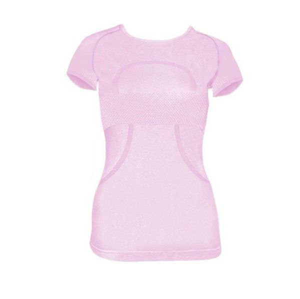 

yoga lulus lemons clothes sports fast-drying t-four round-necked high-stretch honeycomb yoga running plain-colored short-sleeved for womens