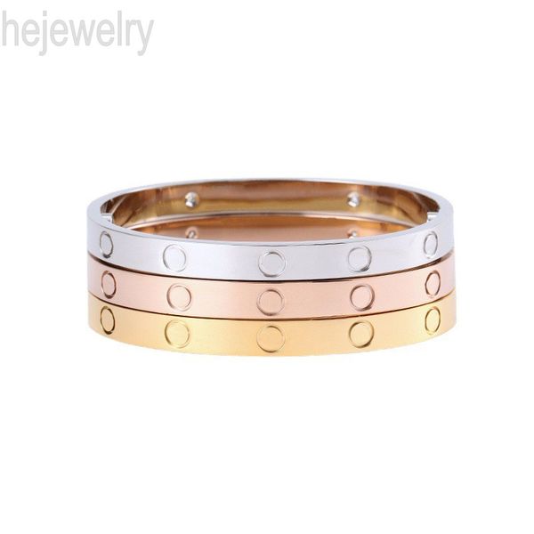 

screw love bracelet jewelly bangle designer for young girls tiktok simple iced out jewelry rose gold color silver plated mens bracelet women, Black