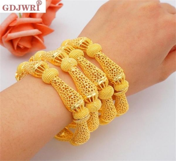 

bangle 4pcslot dubai gold color bangles wedding indian bracelet for women african charm ethiopian hawaiian bridal jewelry party g1208703, Black