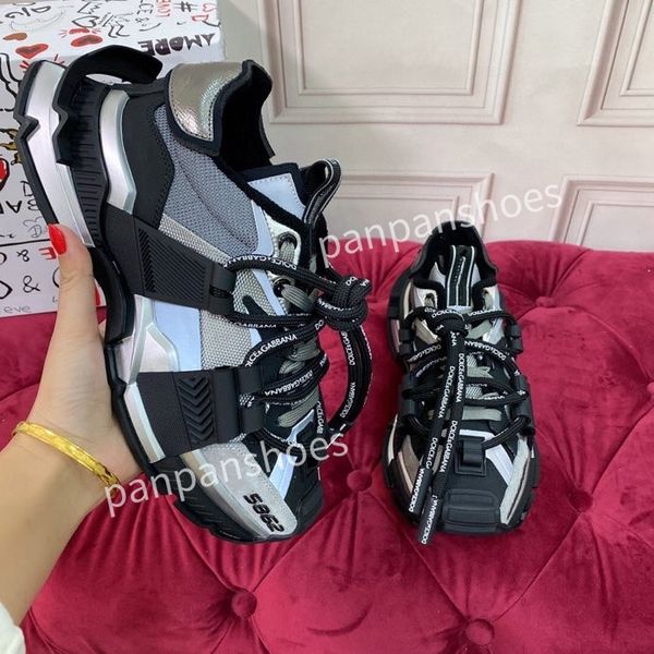 

brand womens mens designer leather lace-up sneakers fashion lady flat running letters shoes sneaker2023, Black