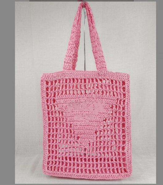 

classic designer tote luxury bag letters straw handbags tote fashion paper woven crossbody women shoulder bags summer beach handbag