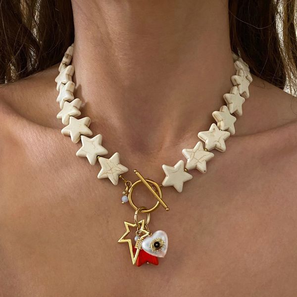 

wedding jewelry sets boho multip bintang kalung zirkon untuk wanita rantai pesona hati jahat 2023 tren mode hadiah perhiasan kreatif 230517, Slivery;golden