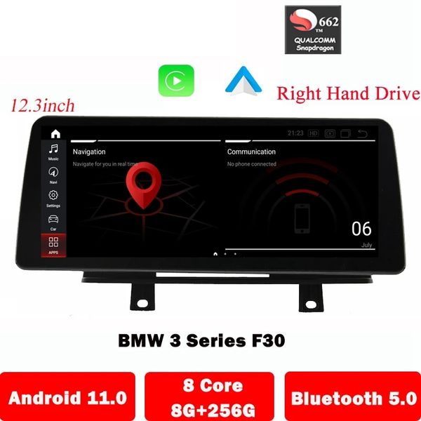 

12.3 inch android 11 car multimedia player for bmw f30/f31/f32/f33 nbt rhd autoradio gps navigation 4g lte carplay stereo