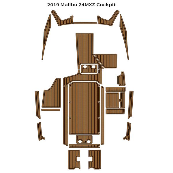 

2019 malibu 24 mxz cockpit pad boat eva foam faux teak deck floor mat flooring
