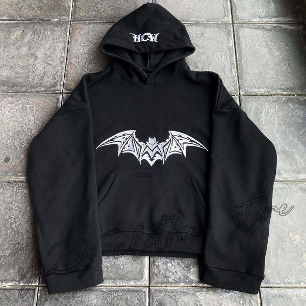 

women s jackets y2k hoodie pria wanita sweatshirt hitam harajuku hip hop gambar grafis ukuran besar atasan gotik retro rock baru 230517, Black;brown