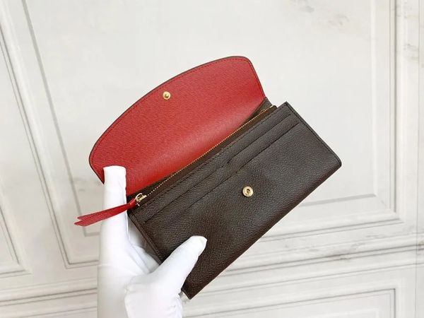 

single zipper wallet the most stylish way to carry around money cards and coins men leather purse card holder long business women wallet 047, Red;black