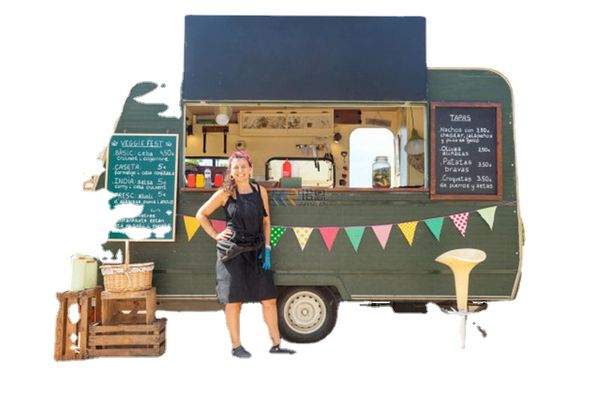 

concession food truck fully equipped us standards camper caravan bbq deep fryer coffee mobile catering food vending cart trailer