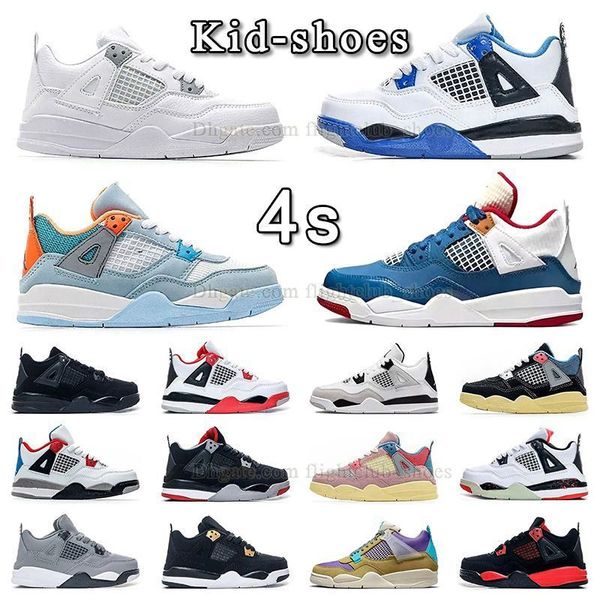

authentic jumpman 4 infant kids shoes pure money child shoe kid sneaker basketball shoes white cement black cat 4s outdoor trainers boys and