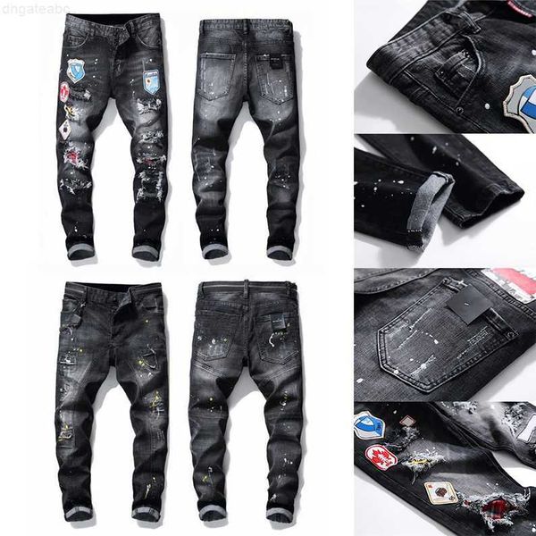

men's jeans sell mens designer distressed ripped slim fit motorcycle biker denim for men s fashion mans black pants, Blue