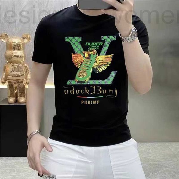 

men's t-shirts designer summer casual mens rhinestone t shirts short-sleeved slim fit crew neck tee mercerized cotton cccc10 7sdj, White;black