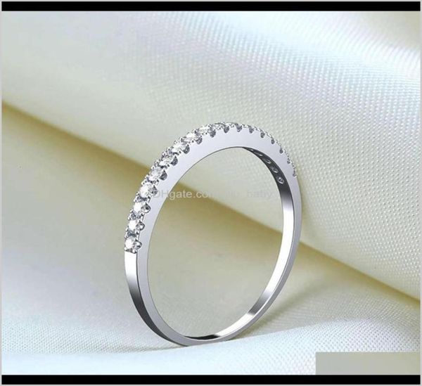 

couple rings drop delivery 2021 hbp fashion luxury simulation 18k platinum row diamond womens volleyball guard tail ring jewelry c8541593, Silver