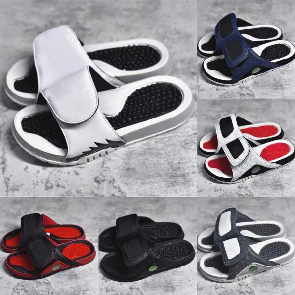 

retro hydro v 5 slide slippers sandal shoes jumpman men 1 1s slides flip flop sneakers gym sports flats space jam black cat dark stucco slip