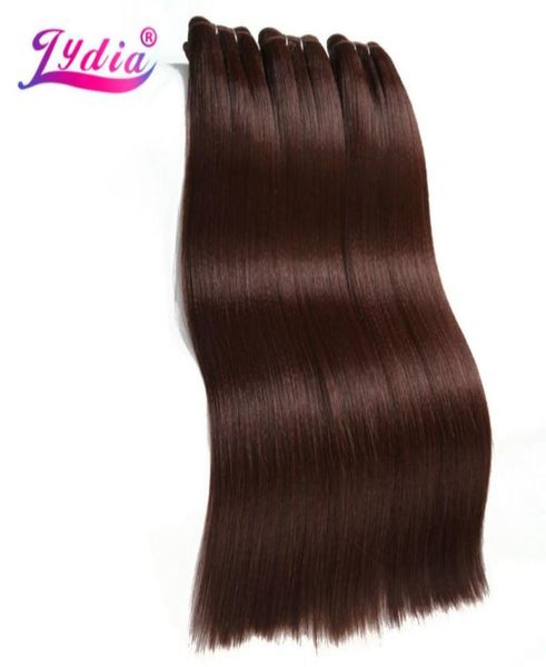 

lydia synthetic hair extension 3pieceslot straight yaki weaving 1026 inch pure color 33 100 futura hair bundles 2202166892925, Black;brown