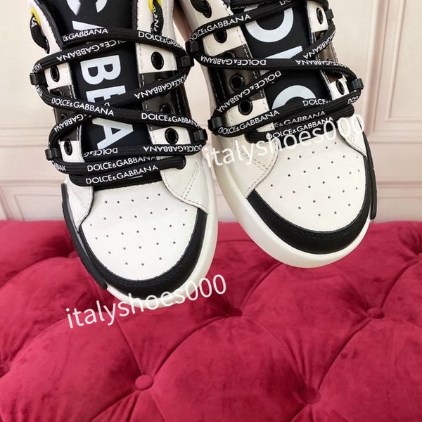 

2023r mens sneaker leather embroidered stripes white shoe flat platform walking sports trainers, Black