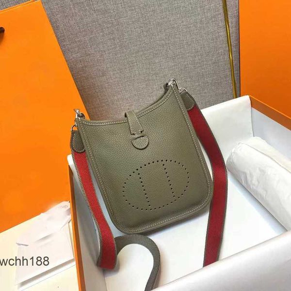 

hemes pattern leather designer bag bags lychee 2023 evelyns tote mini cowhide messenger togo hollow out one shoulder bucket 9blz