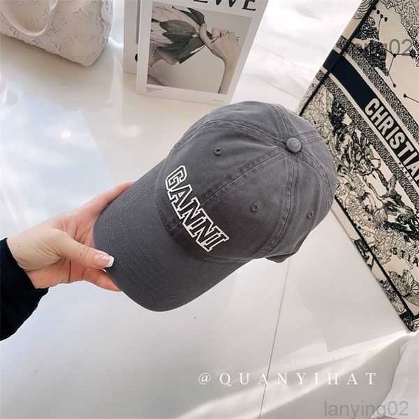 

ball caps hat female net red spring autumn ganni letter baseball protection visor 230306 2wq2ii7yl, Blue;gray