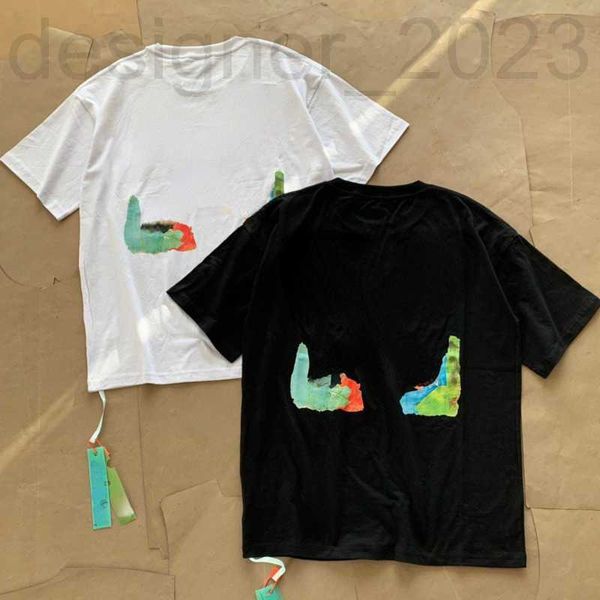 

men's t-shirts designer 23s designer t shirt mens shirts crayon graiti printing short sleeved swtshirt men women suer cotton loose whit, White;black