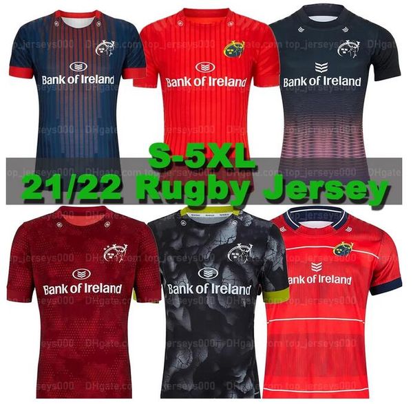 

2021 2022 munster city rugby jersey alternative home away training 19 20 21 ireland club shirt men's size s-5xl jerseys high quality, Black;gray