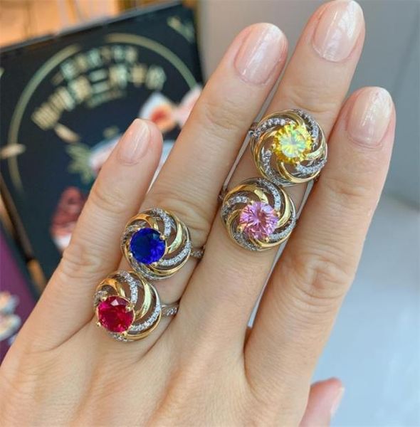 

vibrant ring irregularities jewelry brass plated gold red corundum tiktok7170915