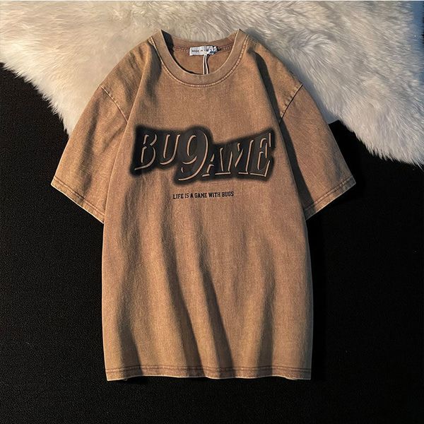 

women's cotton t-shirt men's characteristic shirt fashion european new student short sleeve designer couple clothes 100% cotton al, White;black