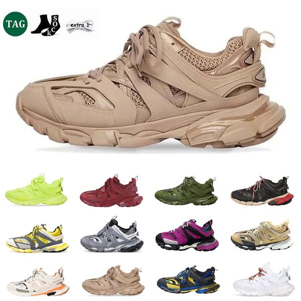 

designer men women running casual shoes track 3 3.0 triple white black sneakers leather trainer nylon printed platform trainers shoes outdoo