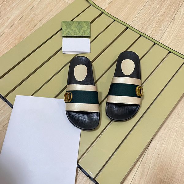 

designer slides women man slippers luxury sandals brand sandals real leather flip flop flats slide casual shoes sneakers boots by brand w289, Black