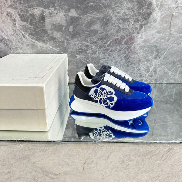 

2023 new ceiling retro designer casual shoes men women calfskin shoes vintage sneakers reflective trainer lace-up print sneaker leisure 0513, Black