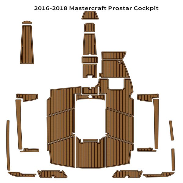 

2016-2018 mastercraft prostar cockpit pad boat eva foam faux teak deck floor mat