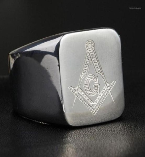

cluster rings men039s 316l stainless steel titanium masons masonry finger masonic ring jewelry14651807, Golden;silver