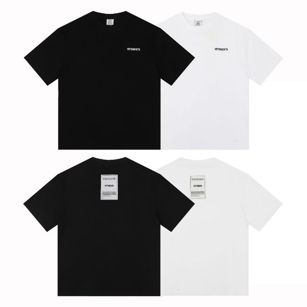 

men's t-shirts 23ss fasion small print vetements t shirt men women eu size 100% cotton vetements tee fashion summer hippie clothes 2305, White;black