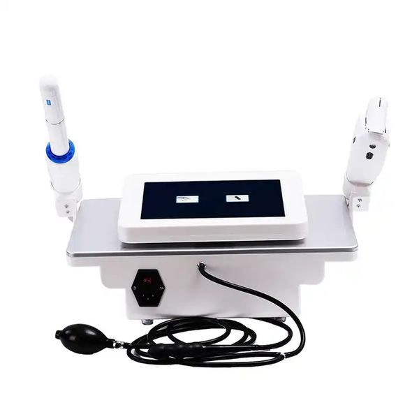 

new design portable 2 in 1 hifu ultrasound7d machine microneedle rf fractional acne scar stretch marks removal rf fractional, Black;white