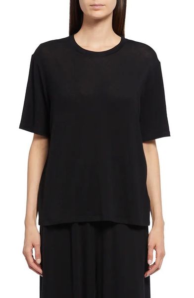 

the ro-w new spring/summer wesler round neck solid plain cotton back sewing simple and versatile short sleeve t, White