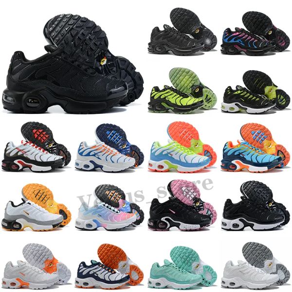 

kids shoes running little og plus tn ultra university blue true yellow black white children boy girls sports sneakers triple white pink