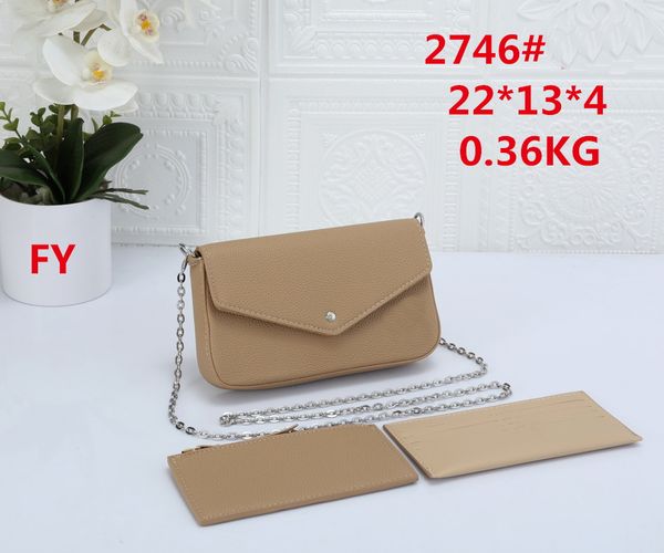 

luxury designer women shoulder bags multi pochette accessoires genuine leather handbags purses flower mini 3pcs 3 piece set crossbody wallet