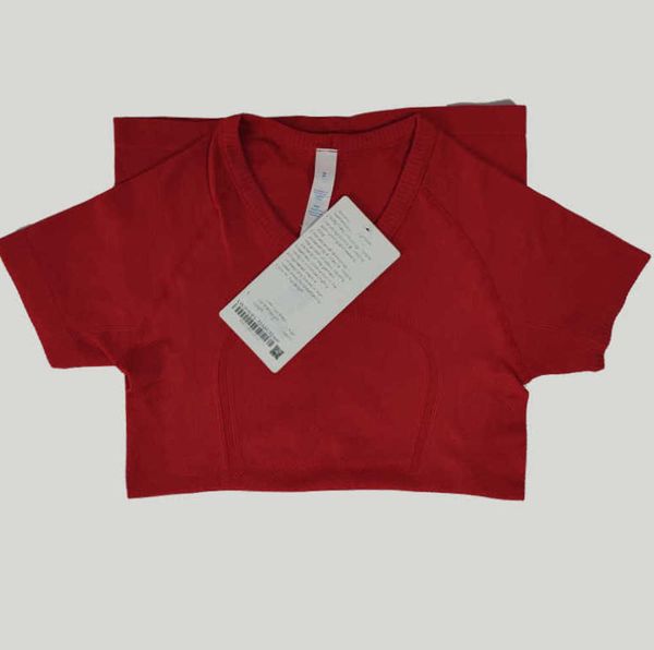 

yoga outfit lulu woman 1.0yoga short sleeve shirt race length sports women t-shirt for fitness slim fit shirts running sportwear lululemens