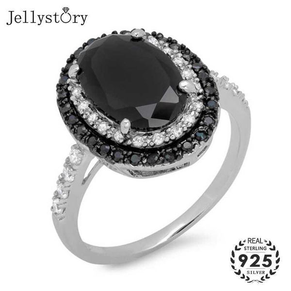 

band rings jellystory classic 925 silver jewelry rings with oval shaped obsidian gemstone fine ring for women wedding party gifts wholesale