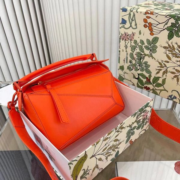 

lowe bag high-end leather geometric bag designer one shoulder cross-body handbag purse lowe women's fashion brand design puzzle sewing