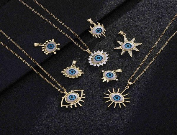 

turkish lucky evil eye necklace women 8 style blue eyes female charm fashion enamel stainless steel chain necklace jewelry gift g19296490, Silver