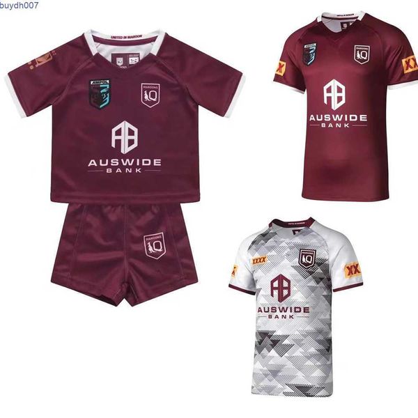 

qs03 new men's t-shirts fashion rugby 2023 2024 australia queensland qld state of origin nsw blues home indigneous training rugby kids, White;black