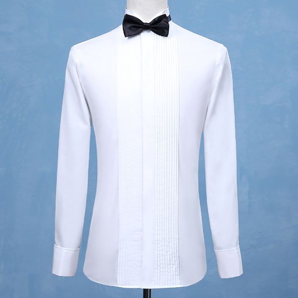 

men's dress shirts fashion groom tuxedos shirts man groomsmen white black red men wedding shirts formal occasion men shirts wingtip col