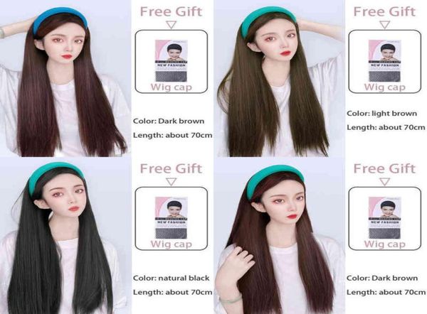 

hair jinkaili synthetic women039s headband for black women none replacement long wavy headwraps 2203012496840, Black;brown