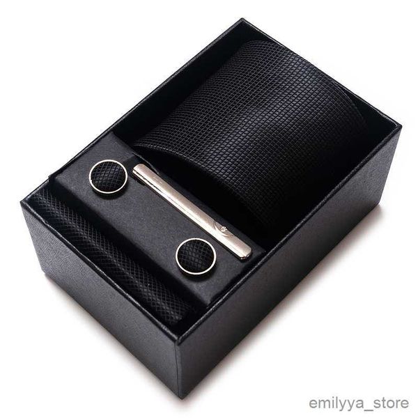 

2pcs handkerchiefs colors design silk tie handkerchief cufflink set necktie box man striped sky blue wedding accessories office, Blue;white