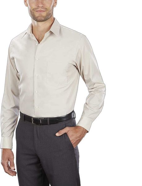 

formal men's van shirt regular heusen fit poplin solid 556r, White;black