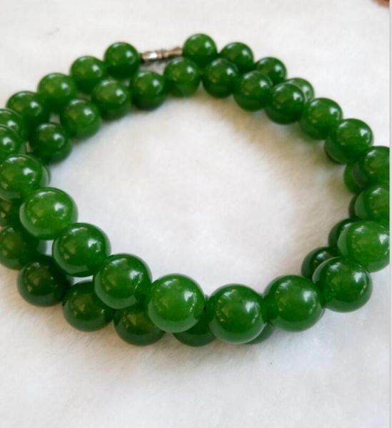 

and nephrite jasper bead necklaces spinach green female models 6mm jade necklace chain1385544, Silver