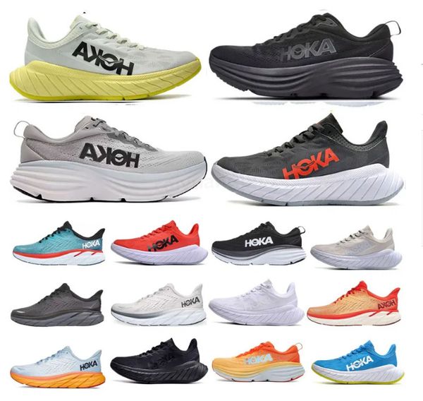 

hoka bondi 8 outdoor shoes hokas one one clifton 8 black white shock absorbing road carbon x2 men women running sneakers climbing runner tra