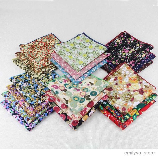 

2pcs handkerchiefs hankerchief scarves vintage cotton hankies men's pocket square handkerchiefs rose flower 25*25cm, Blue;white