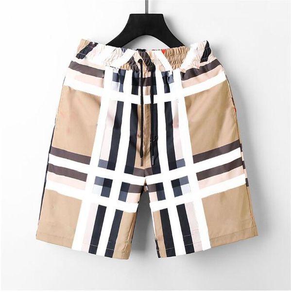 

designer men's shorts black striped luxury brand multiple styles trendy sports beach ultra-thin quick-drying men's pure cotton bre, White;black