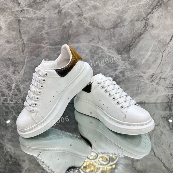 

2023platform men quality casual shoes leather lace-up sneaker fashion lady flat running trainers letters gym sneaker, Black