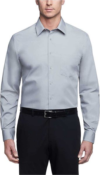 

heusen men's formal shirt regular van fit poplin solid b6lr, White;black