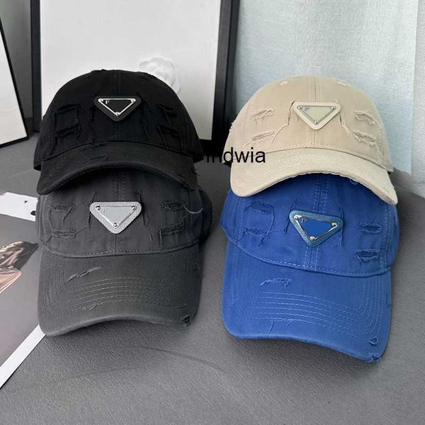 

designer ball caps couple's reversed triangle made old washed cowboy hat broken hole baseball hat fashion retro duck tongue hat fisherm, Blue;gray